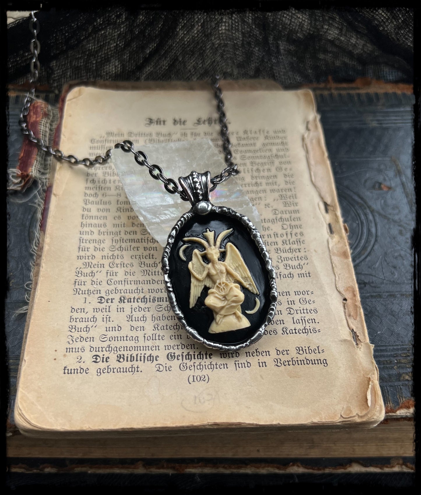 The Darklord ~ Baphomet resin Tiffany technique necklace~