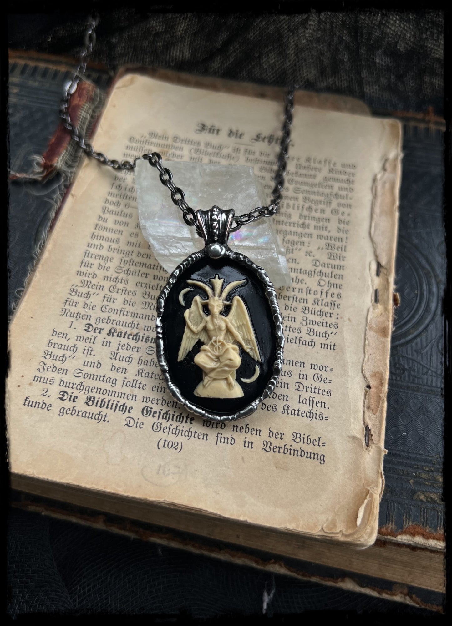 The Darklord ~ Baphomet resin Tiffany technique necklace~