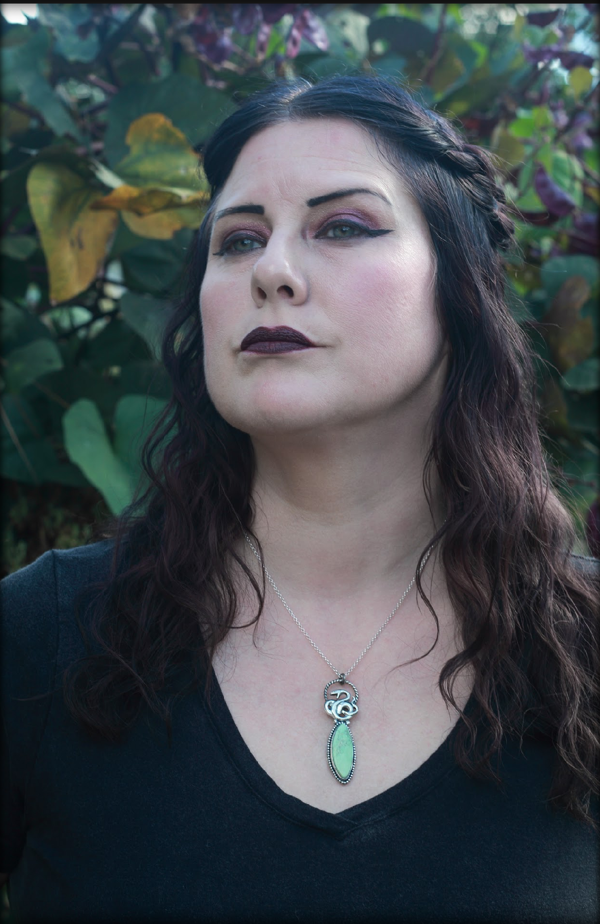 Snake Oil~ handcrafted sterling and find silver turquoise snake necklace~