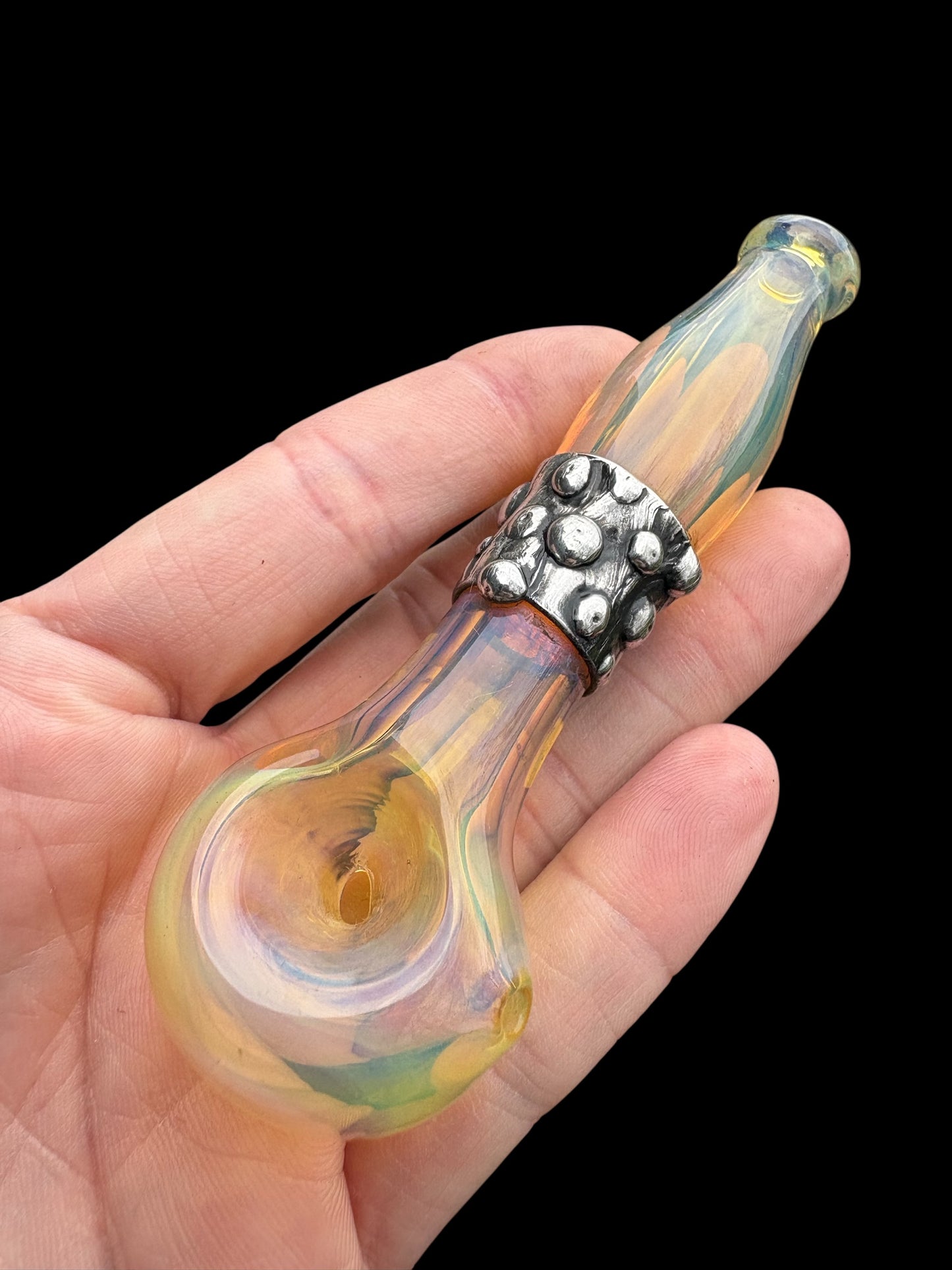 Stoned Alchemy -Ceremonial herb vessel(pipe)molten metal