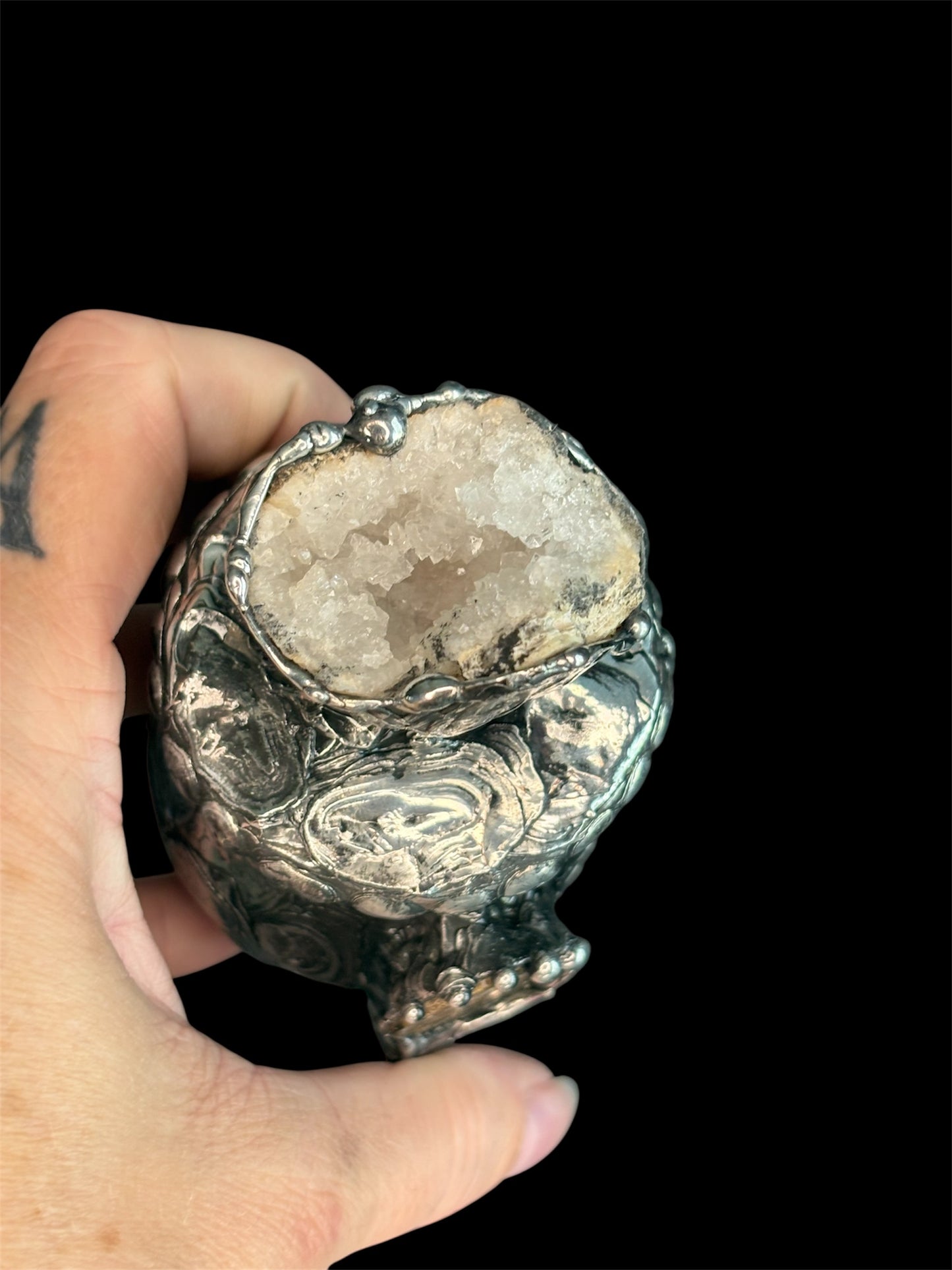 Stoned Alchemy High Priestess herbal jar (medium) amethyst & labradorite-
