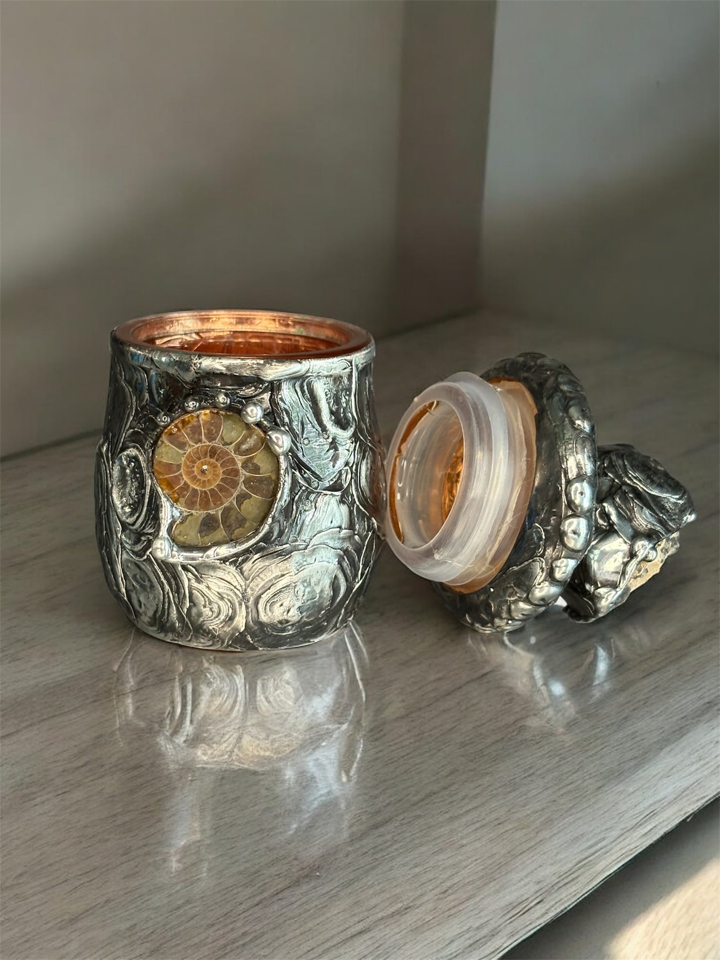 Stoned Alchemy High Priestess herbal jar (medium) amethyst & labradorite-