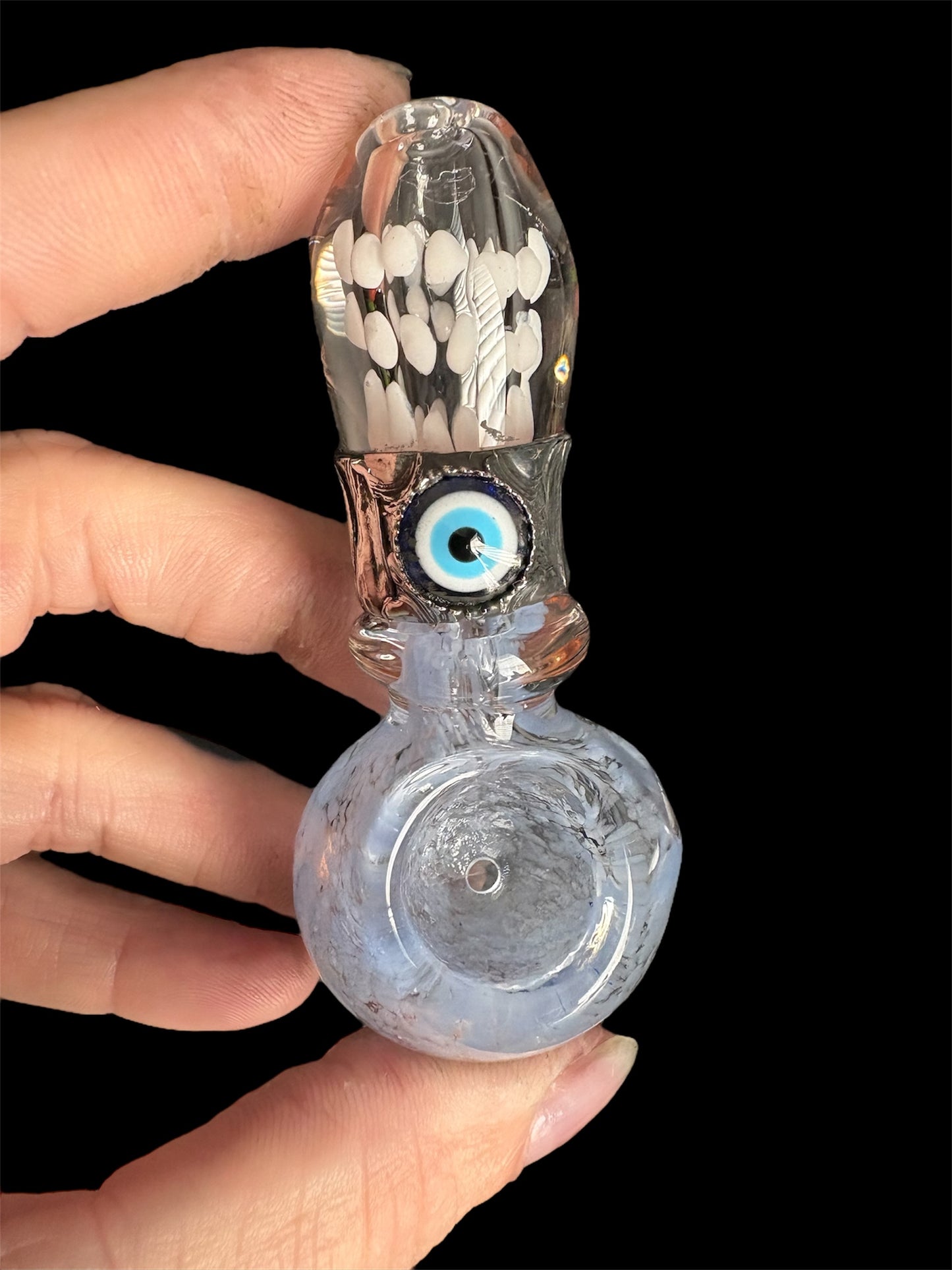 Stoned Alchemy -Ceremonial herb vessel(pipe)molten metal & Evil eye protection-