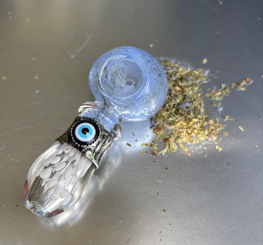 Stoned Alchemy -Ceremonial herb vessel(pipe)molten metal & Evil eye protection-