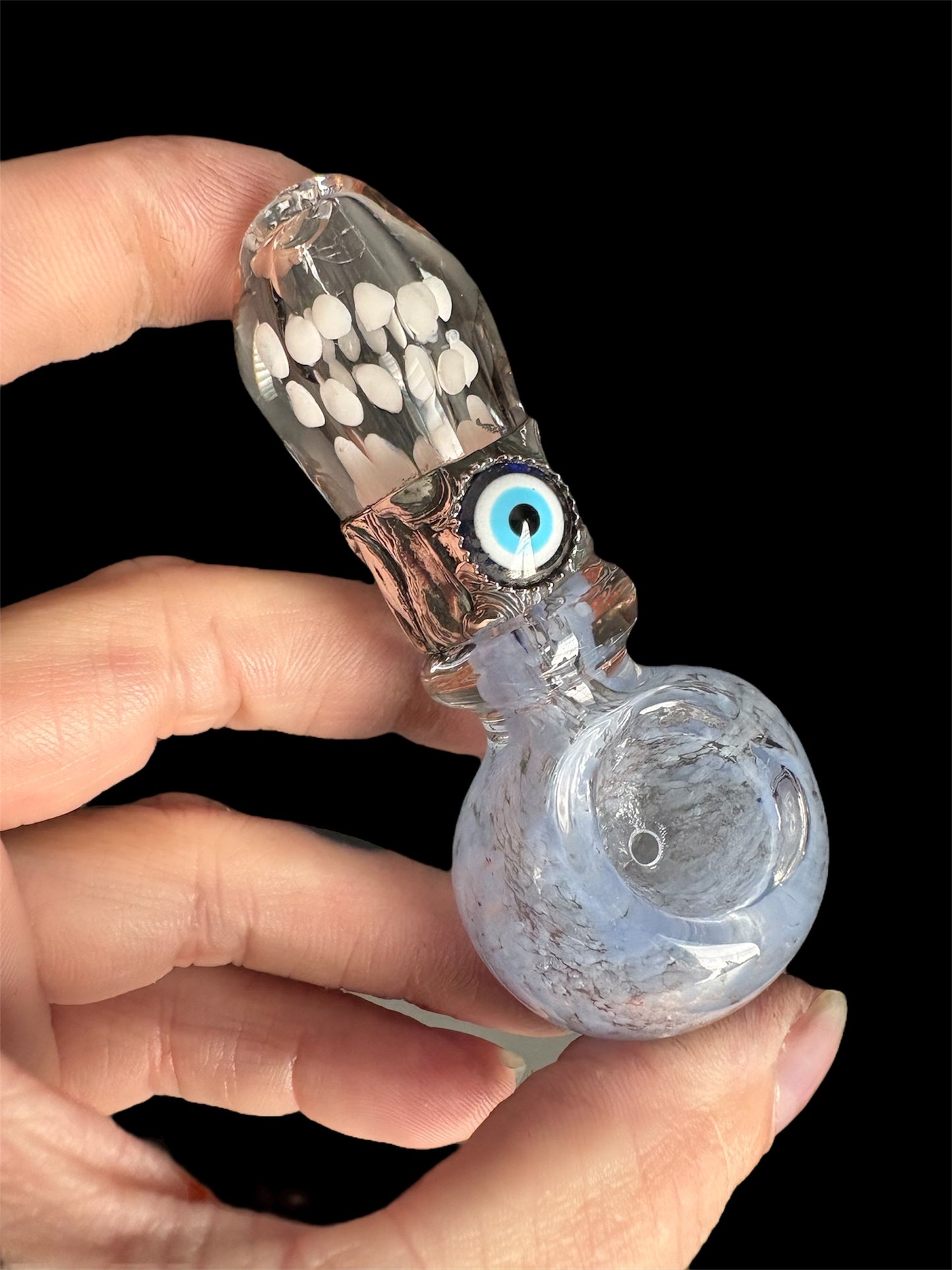 Stoned Alchemy -Ceremonial herb vessel(pipe)molten metal & Evil eye protection-
