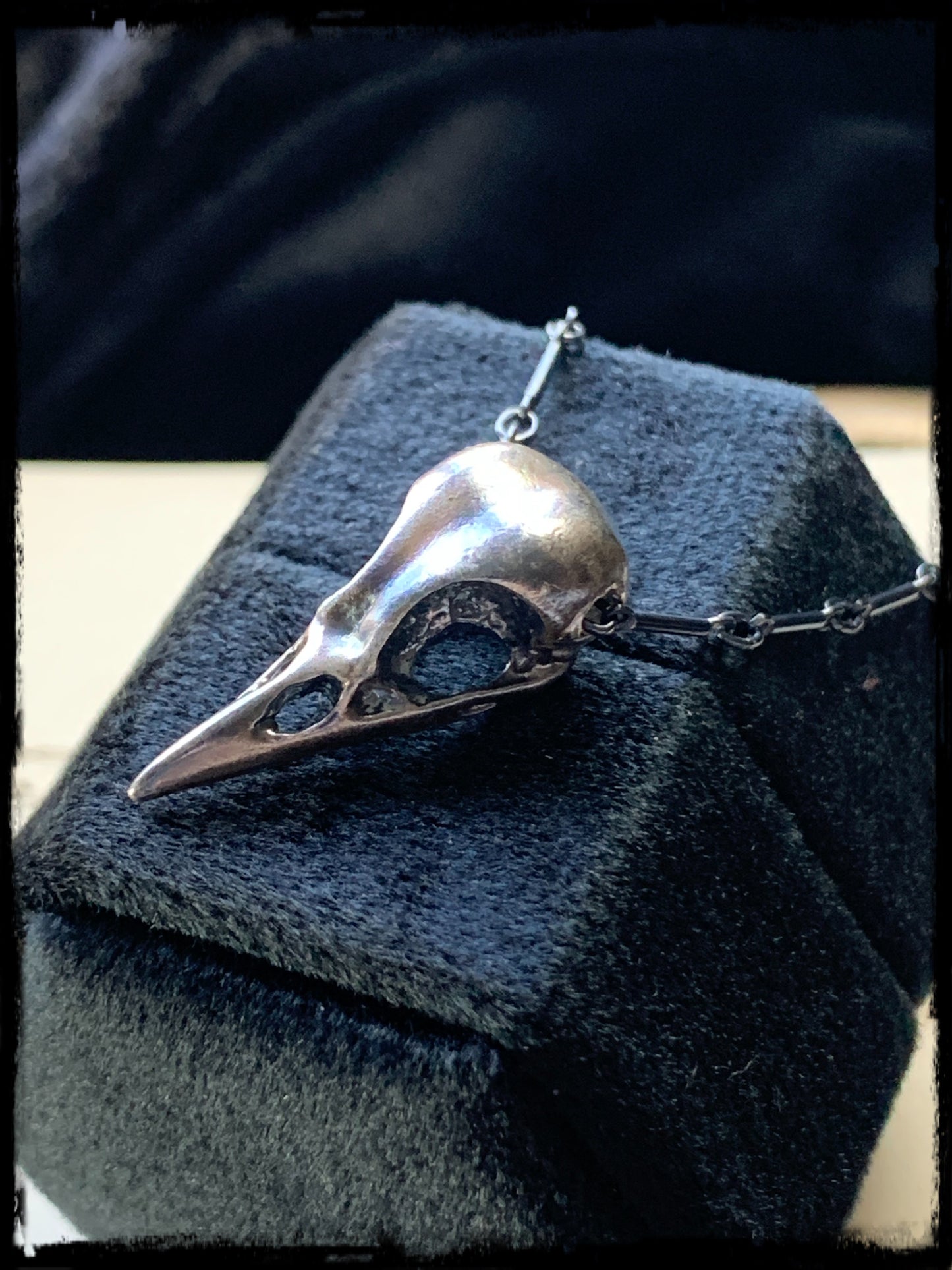 Bird of Prey~made to order Sterling silver bird skull lost wax casted stacker necklace MTO~