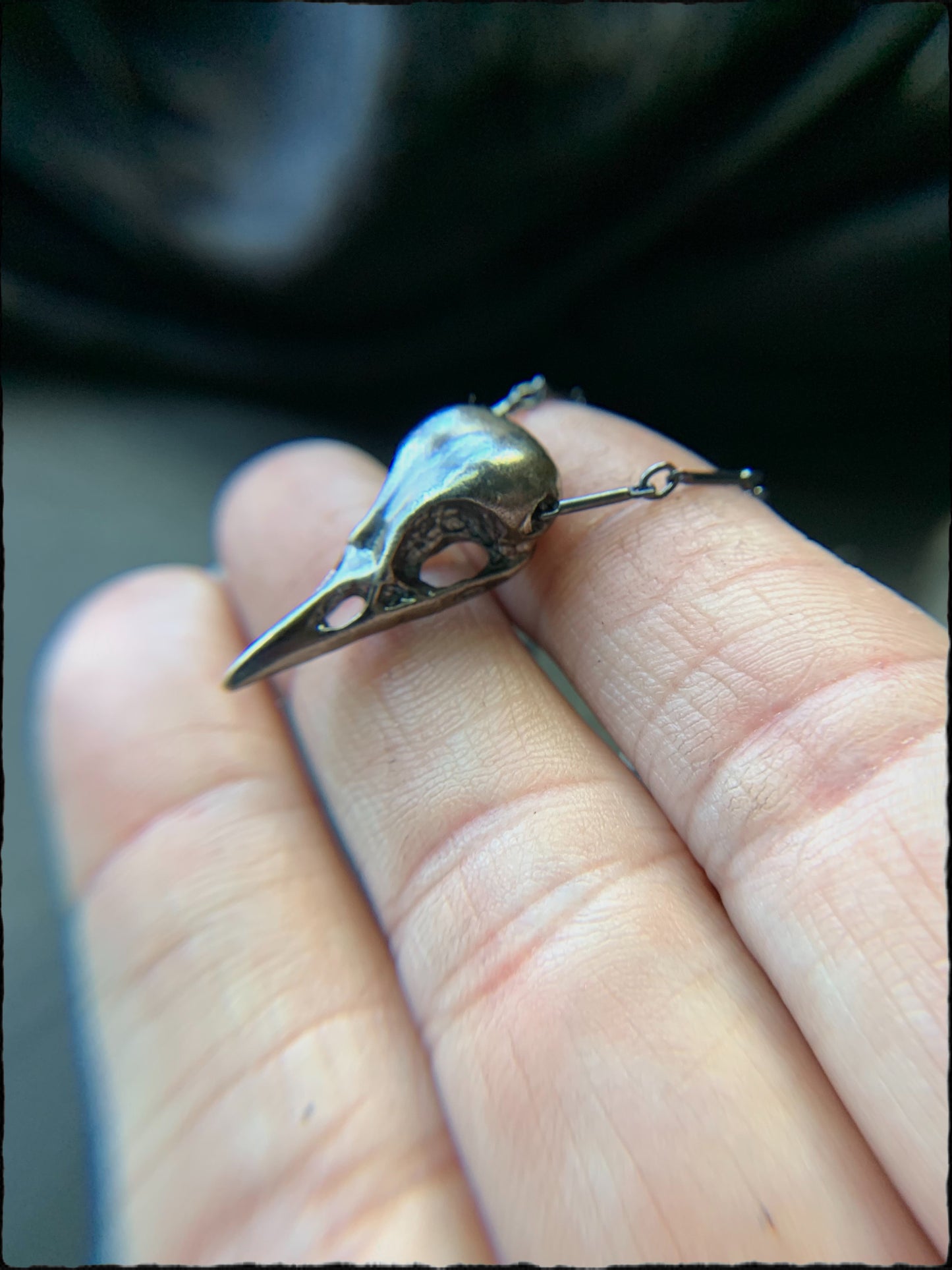 Bird of Prey~made to order Sterling silver bird skull lost wax casted stacker necklace MTO~