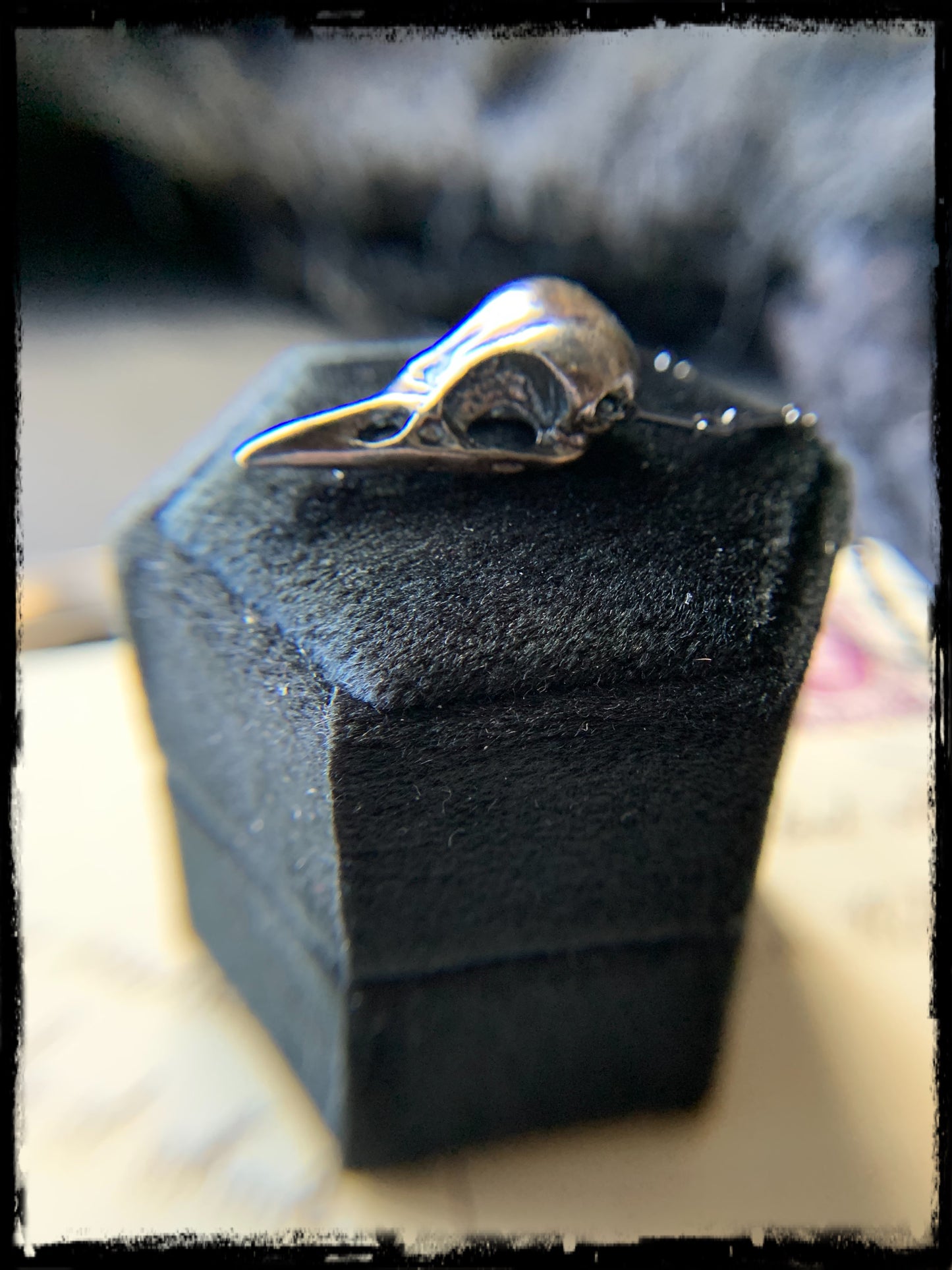 Bird of Prey~made to order Sterling silver bird skull lost wax casted stacker necklace MTO~