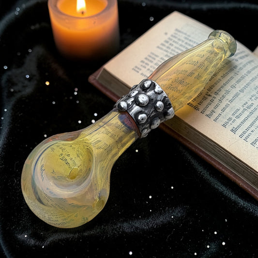 Stoned Alchemy -Ceremonial herb vessel(pipe)molten metal