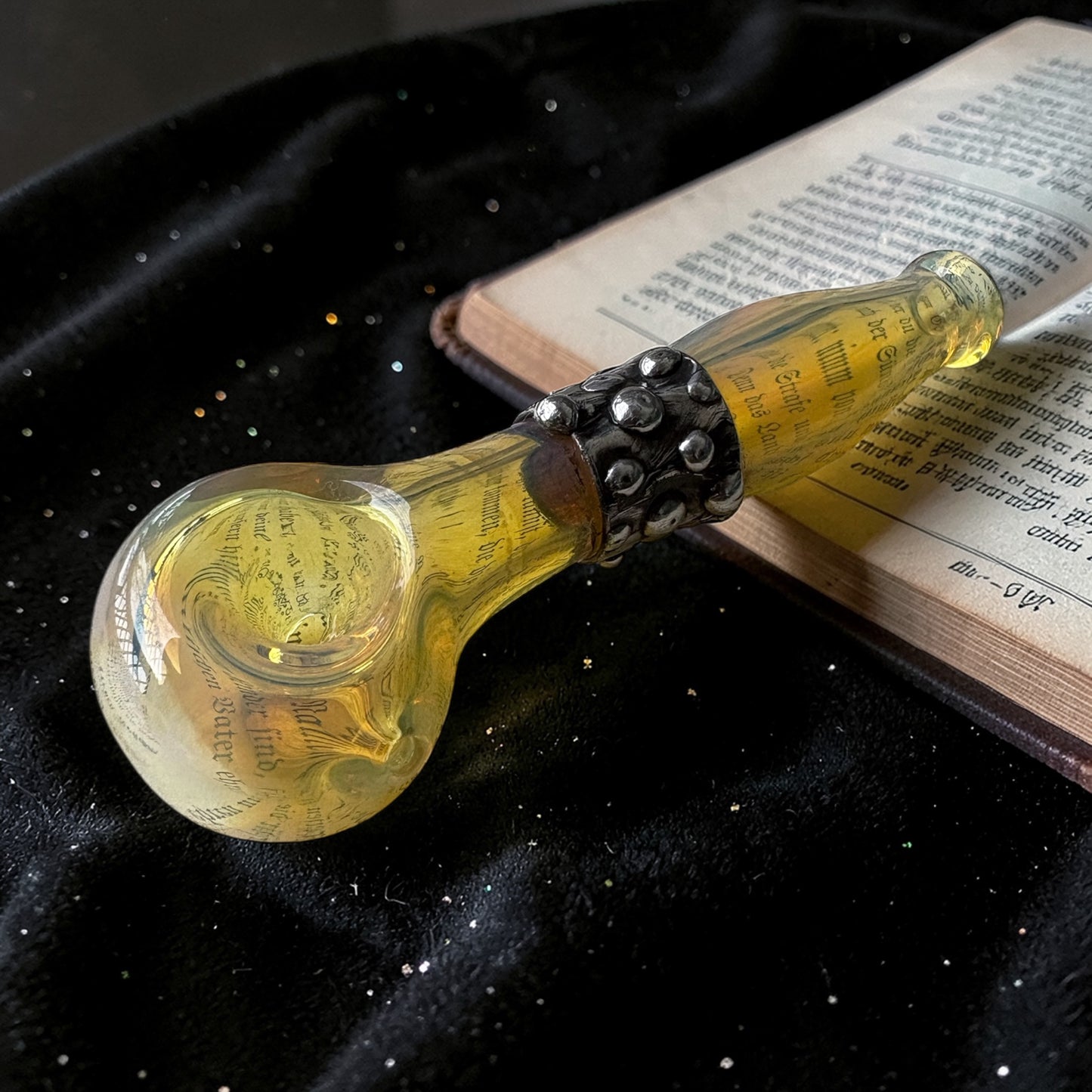 Stoned Alchemy -Ceremonial herb vessel(pipe)molten metal
