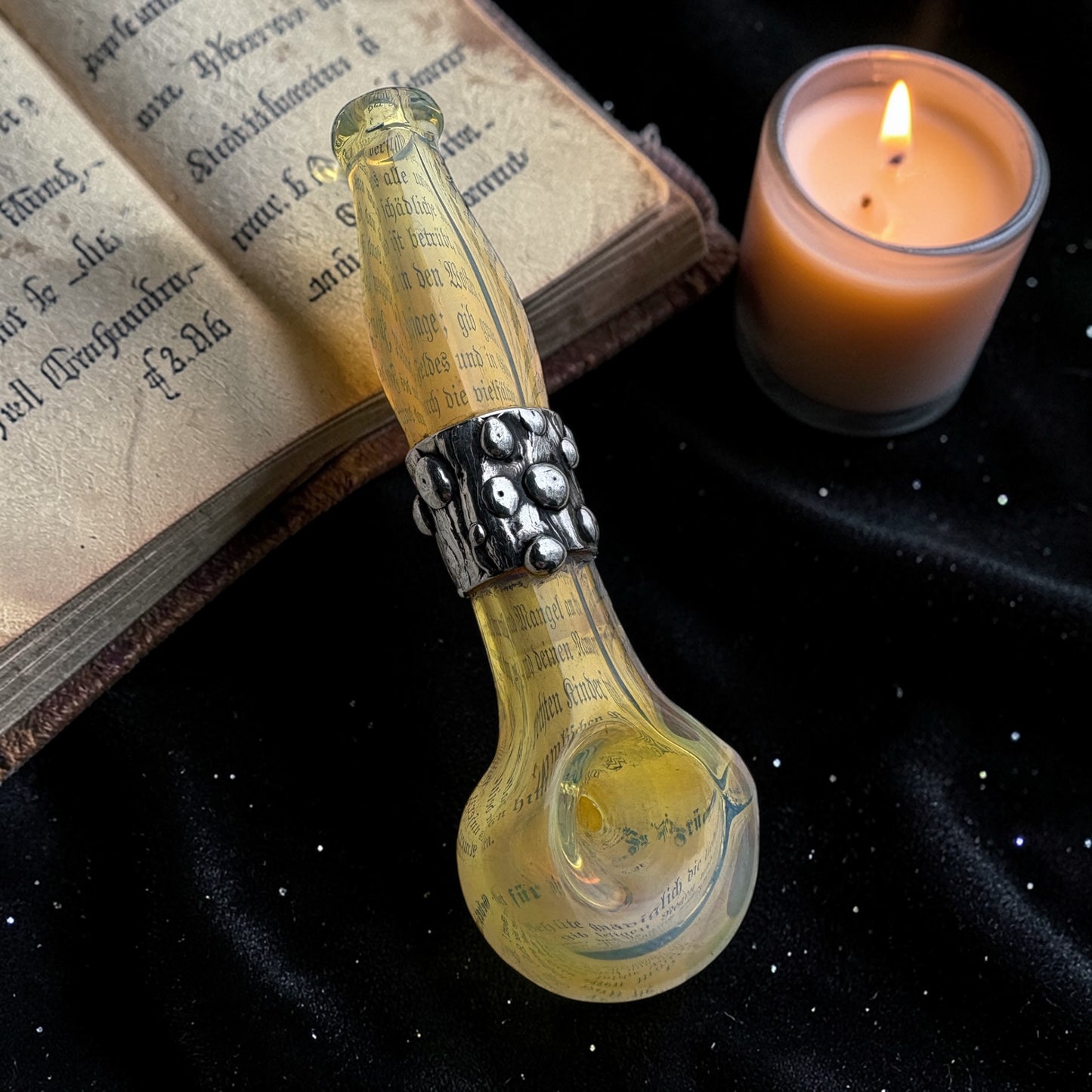 Stoned Alchemy -Ceremonial herb vessel(pipe)molten metal