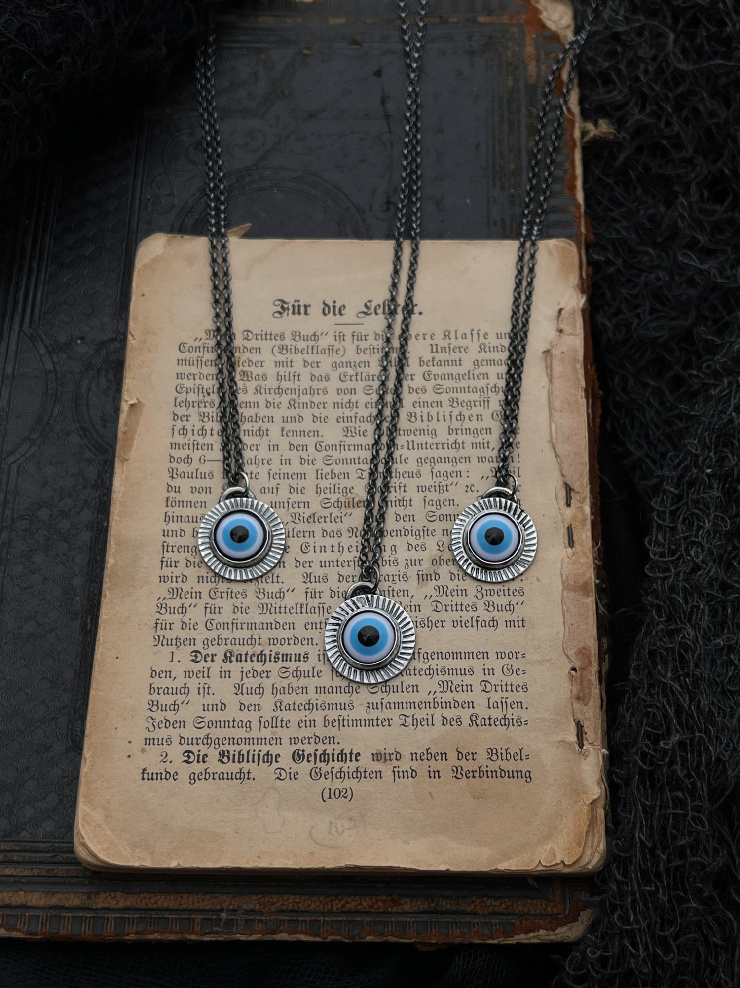 Nazar Hand crafted sterling silver Evil eye protection